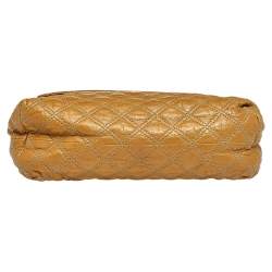 Pre Owned Marc Jacobs Brown Quilted Leather Flap Padlock Shoulder Bag