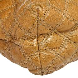 Pre Owned Marc Jacobs Brown Quilted Leather Flap Padlock Shoulder Bag