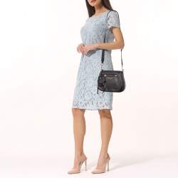 Pre Owned Marc Jacobs Dark Grey Leather Recruit Nomad Saddle Bag