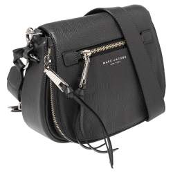 Pre Owned Marc Jacobs Dark Grey Leather Recruit Nomad Saddle Bag