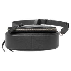 Pre Owned Marc Jacobs Dark Grey Leather Recruit Nomad Saddle Bag