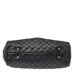 Pre Owned Marc Jacobs Black Quilted Leather Stam Satchel