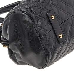 Pre Owned Marc Jacobs Black Quilted Leather Stam Satchel