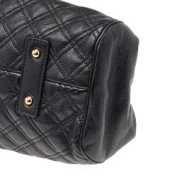 Pre Owned Marc Jacobs Black Quilted Leather Stam Satchel