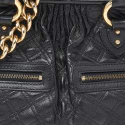 Pre Owned Marc Jacobs Black Quilted Leather Stam Satchel