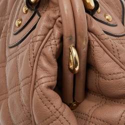 Pre Owned Marc Jacobs Dark Beige Quilted Leather Stam Shoulder Bag