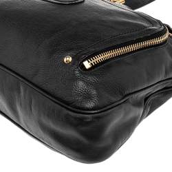 Pre Owned Marc Jacobs Black Leather Front Pocket Tote