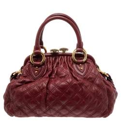 Marc Jacobs Red Quilted Leather Stam Shoulder Bag