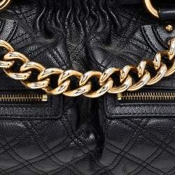 Pre Owned Marc Jacobs Black Quilted Leather Stam Satchel