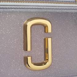 Pre Owned Marc Jacobs Silver Glitter Vinyl The Jelly Snapshot Shoulder Bag