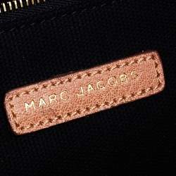 Pre Owned Marc Jacobs Brown Leather Crystal Embellished Satchel