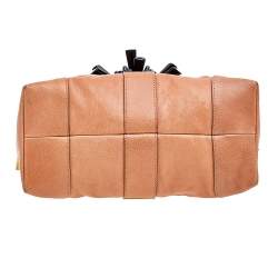 Pre Owned Marc Jacobs Brown Leather Crystal Embellished Satchel