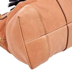 Pre Owned Marc Jacobs Brown Leather Crystal Embellished Satchel