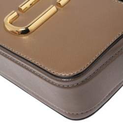 Pre Owned Marc Jacobs Beige Patent Leather Snapshot Camera Crossbody Bag