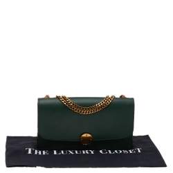 Pre Owned Marc Jacobs Dark Green Leather Big Trouble Shoulder Bag