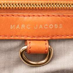 Pre Owned Marc Jacobs Orange Quilted Leather Stam Satchel