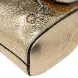 Pre Owned Marc Jacobs Gold Leather Charms And Trinket Crossbody Bag