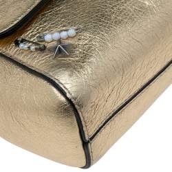 Pre Owned Marc Jacobs Gold Leather Charms And Trinket Crossbody Bag