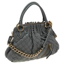 Marc Jacobs Grey Quilted Leather Cecilia Satchel