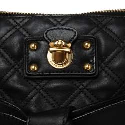 Pre Owned Marc Jacobs Black Leather Kari Satchel