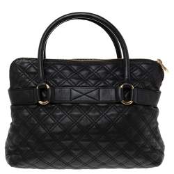 Pre Owned Marc Jacobs Black Leather Kari Satchel