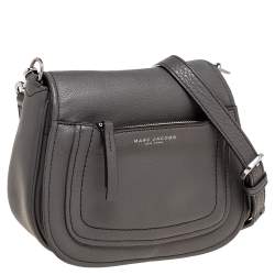 Pre Owned Marc Jacobs Grey Leather Mini Empire City Crossbody Bag