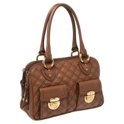 Pre Owned Marc Jacobs Brown Quilted Leather Classic Blake Bag