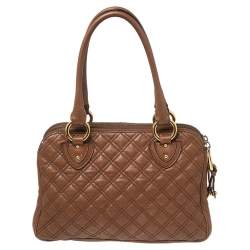 Pre Owned Marc Jacobs Brown Quilted Leather Classic Blake Bag