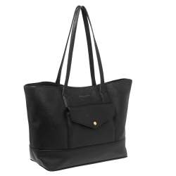 Pre Owned Marc Jacobs Black Saffiano Leather Front Pocket Tote