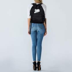 Pre Owned Marc Jacobs Black Nylon Logo Backpack