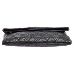 Pre Owned Marc Jacobs Black Quilted Leather Eugenie Clutch