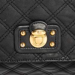 Pre Owned Marc Jacobs Black Quilted Leather Eugenie Clutch