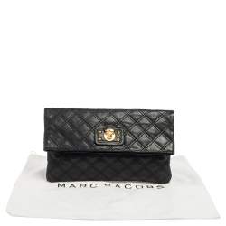 Pre Owned Marc Jacobs Black Quilted Leather Eugenie Clutch