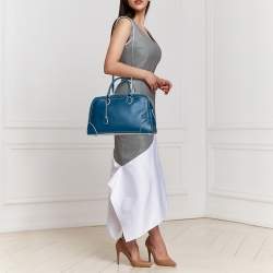 Pre Owned Marc Jacobs Blue Leather The Venetia Bowler Bag