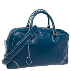 Pre Owned Marc Jacobs Blue Leather The Venetia Bowler Bag