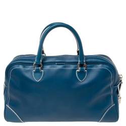 Pre Owned Marc Jacobs Blue Leather The Venetia Bowler Bag