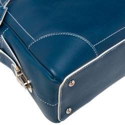 Pre Owned Marc Jacobs Blue Leather The Venetia Bowler Bag