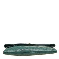 Pre Owned Marc Jacobs Green Quilted Leather Eugenie Clutch