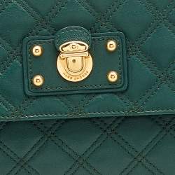 Pre Owned Marc Jacobs Green Quilted Leather Eugenie Clutch