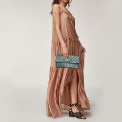 Pre Owned Marc Jacobs Green Quilted Leather Eugenie Clutch