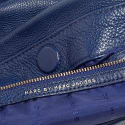 Pre Owned Marc by Marc Jacobs Blue Leather Too Hot To Handle Hobo