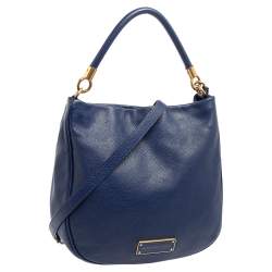 Pre Owned Marc by Marc Jacobs Blue Leather Too Hot To Handle Hobo