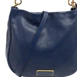 Pre Owned Marc by Marc Jacobs Blue Leather Too Hot To Handle Hobo