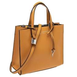 Pre Owned Marc Jacobs Mustard Leather Mini Grind Tote