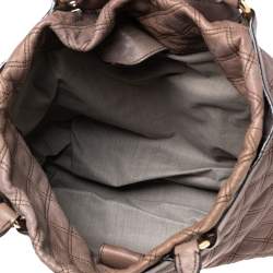 Pre Owned Marc Jacobs Brown Quilted Leather Casey Tote
