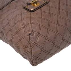 Pre Owned Marc Jacobs Brown Quilted Leather Casey Tote