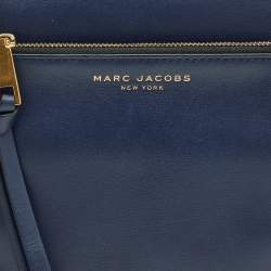 Pre Owned Marc Jacobs Blue Leather Crossbody Bag
