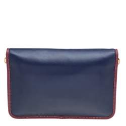 Pre Owned Marc Jacobs Blue Leather Crossbody Bag