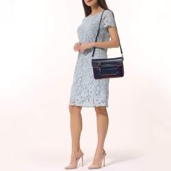 Pre Owned Marc Jacobs Blue Leather Crossbody Bag