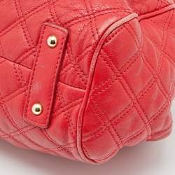 Marc Jacobs Red Quilted Leather Stam Satchel